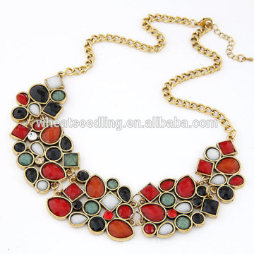 Short design fashion rhinestone pendant yiwu wholesale necklace